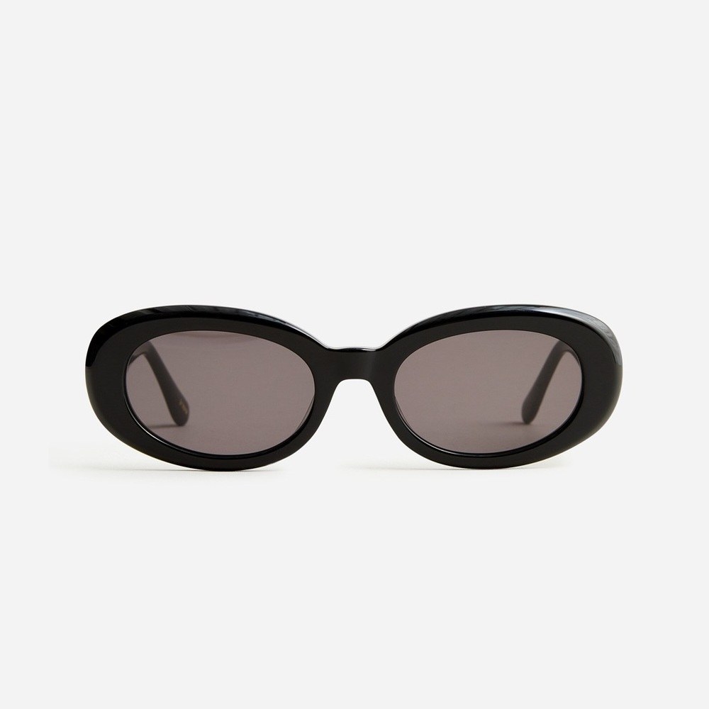 J. Crew Beachfront Black Oval Sunglasses
